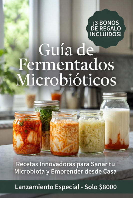 Guía para Emprender con fermentados microbióticos y mejorar tu salúd + 3 bonos de regalo